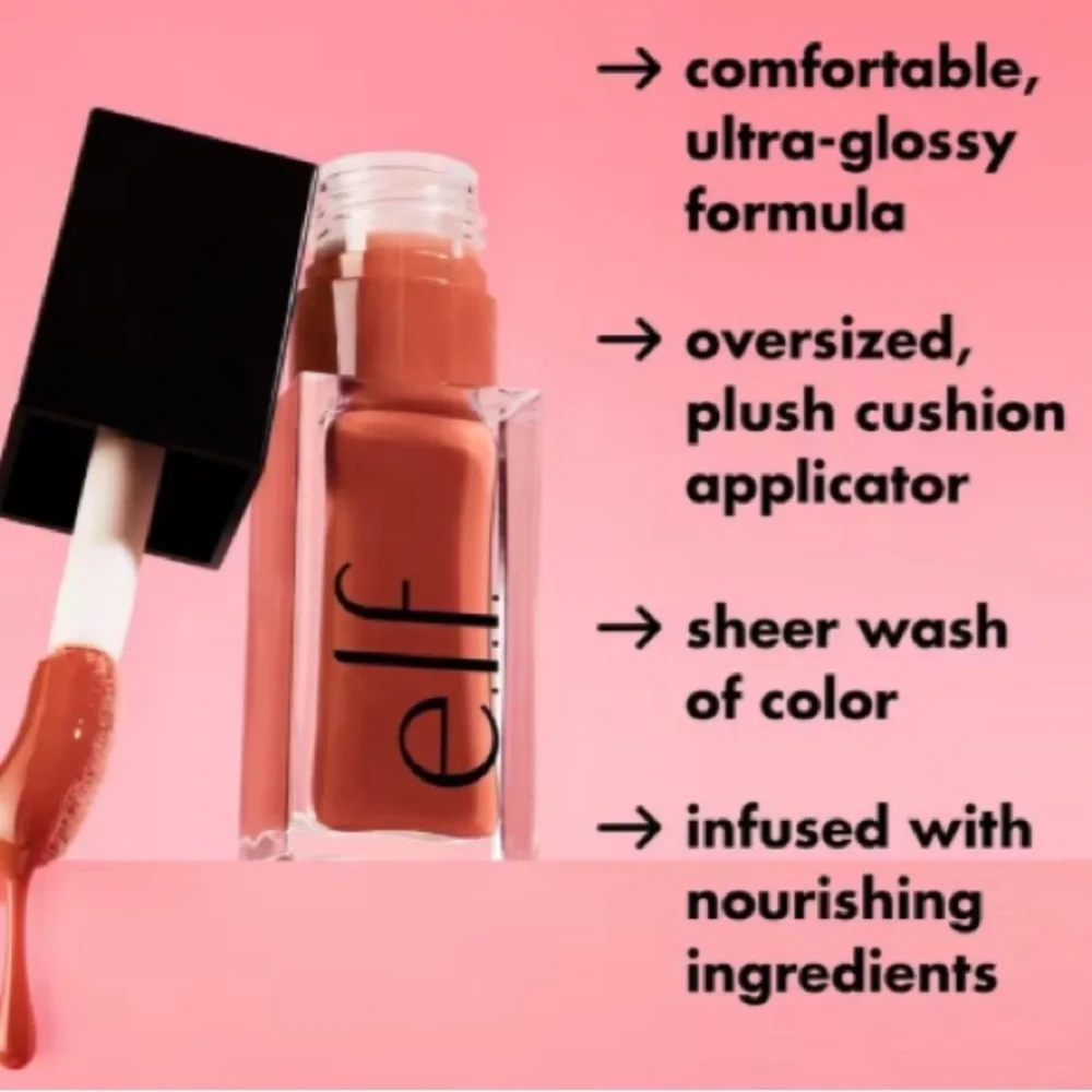 💎 ELF Cosmetics Glow Reviver Lip Oil in Pink Quartz Full-Size New In Box